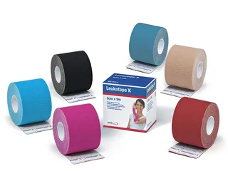 Leukotape K Klebebinde, 5 m x 2,50 cm, hautfarben