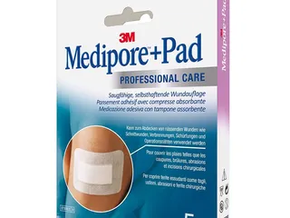 3M Medipore + Pad Fertigverband, steril, 5 x 7 cm (5 Stck.)