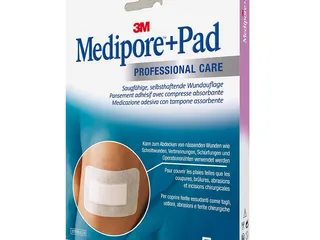 3M Medipore + Pad Fertigverband, steril, 10 x 10 cm (5 Stck.)