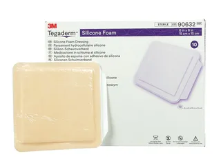 3M Tegaderm Silicone Foam Schaumverband, ohne Haftrand, 15 x 15 cm (10 Stck.)