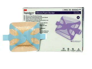 3M Tegaderm Silicone Foam Border, Schaumverband 5 x 5 cm (10 Stck.)