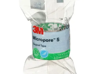 3M Micropore S Silikonpflaster, 2,5 cm x 1,37 m (100 Stck.)