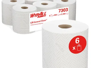 WYPALL Papierwischtücher 2-lagig, weiß 18,5 x 38 cm (6 x 380 Bl.)