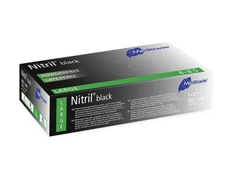 Nitril black U.-Handschuhe, PF, latexfrei, unsteril, Gr. L (100 Stck.)