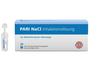 PARI NaCl Inhalationslösung 0,9%, (20 Ampullen à 2,5 ml)