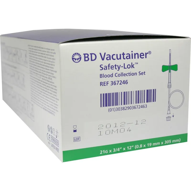 BD Vacutainer Safety-Lok, 21 G, 0,8 x 19 mm, grün (50 Stck.)