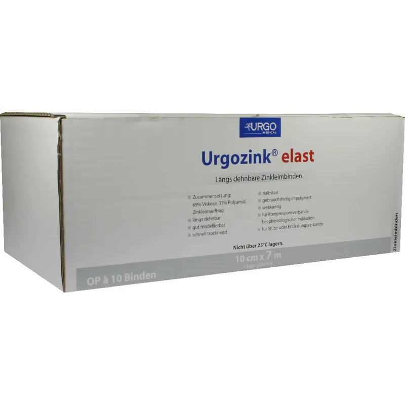 Urgozink elast Zinkleimbinden, 7 m x 10 cm (10 Stck.)