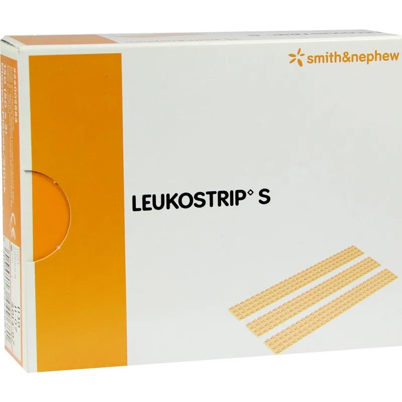 Leukostrip S 76 x 6,4 mm hautfarben, Wundnahtstreifen (50 x 3 Streifen)