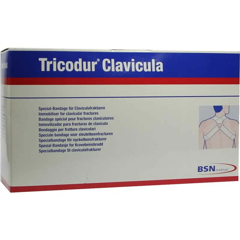 Tricodur Clavicula Spezial-Bandage, Gr. L, weiß, Thoraxumfang 95 - 110 cm