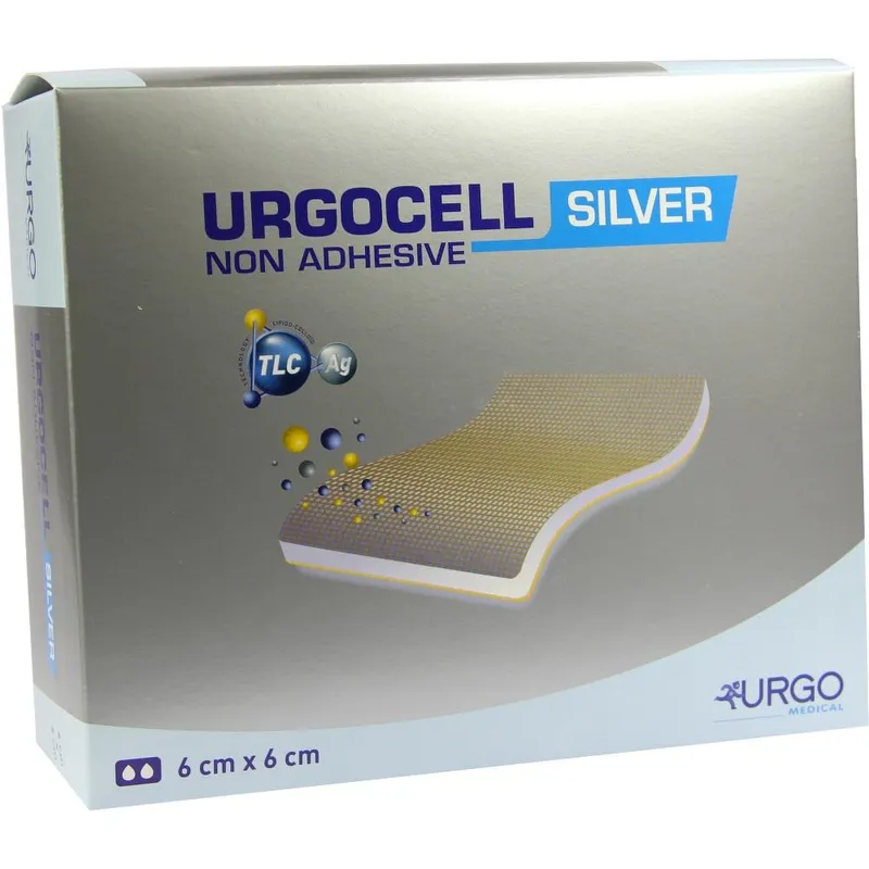 UrgoCell Silver Schaumstoffwundauflagen, 6 x 6 cm (10 Stck.)