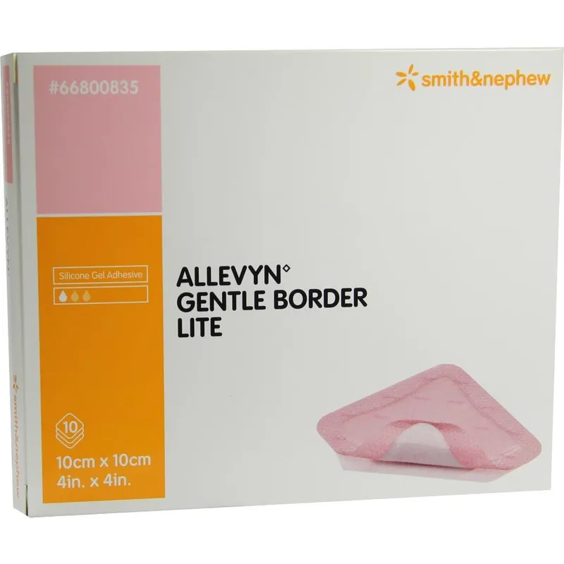 Allevyn Gentle Border Lite steril, 10 x 10 cm, Wundverband (10 Stck.)