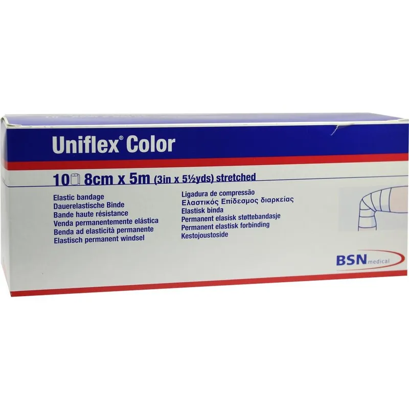 Uniflex color Universalbinde, 5 m x 8 cm, grün