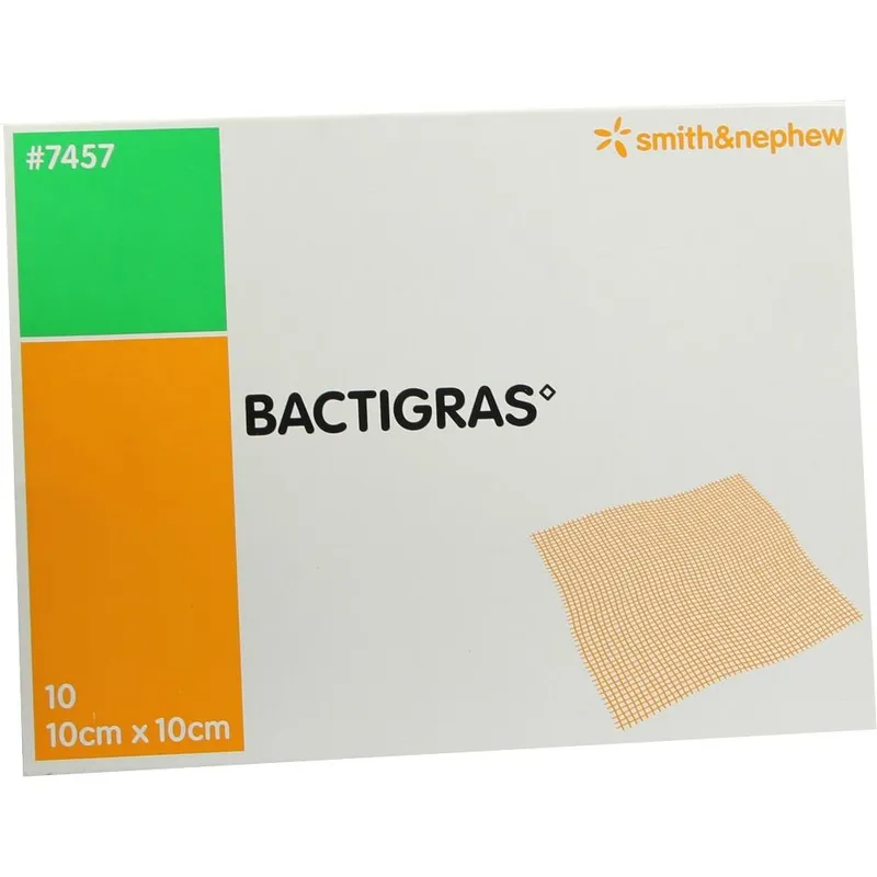 Bactigras Wundverband steril, 10 x 10 cm (10 Stck.)