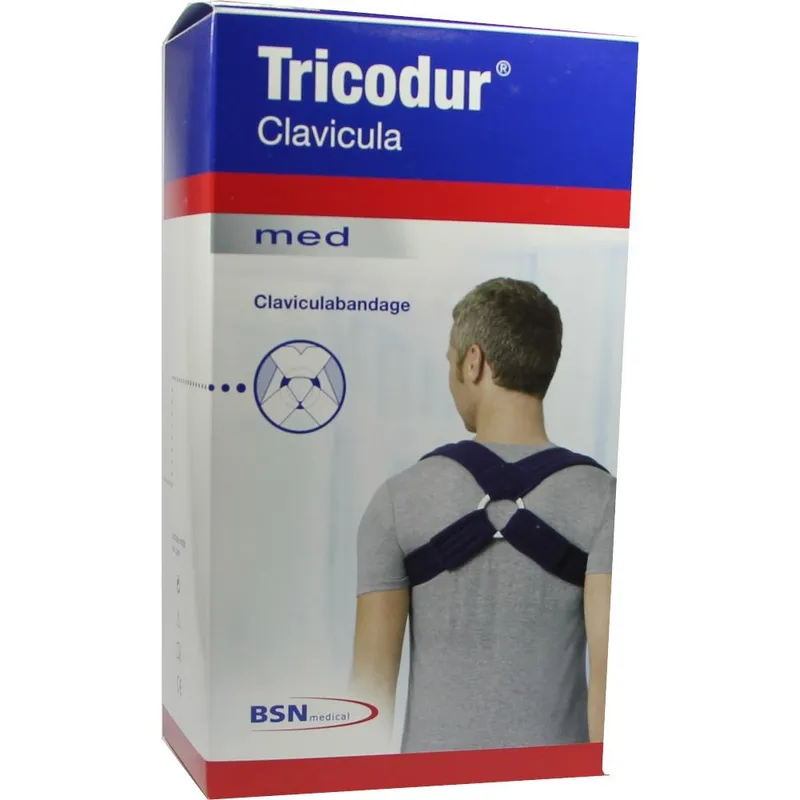 Tricodur Clavicula Spezial-Bandage, Gr. XS, weiß, Thoraxumfang 50 - 65 cm