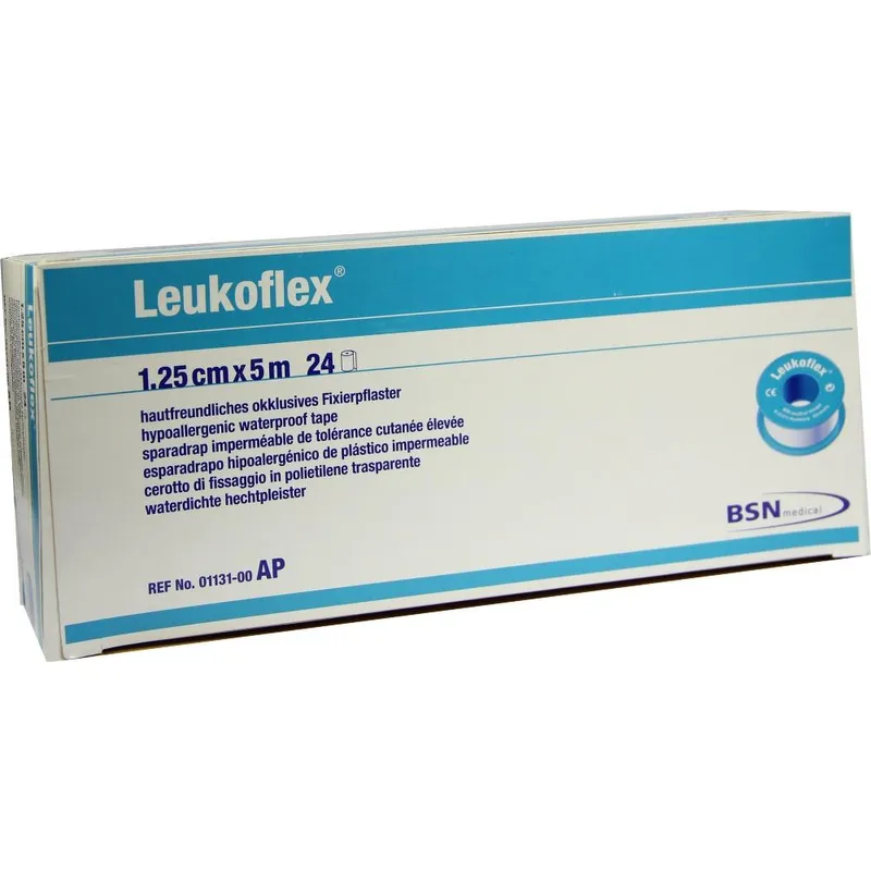 Leukoflex Rollenpflaster ohne Schutzring, 5,0 m x 1,25 cm, transparent