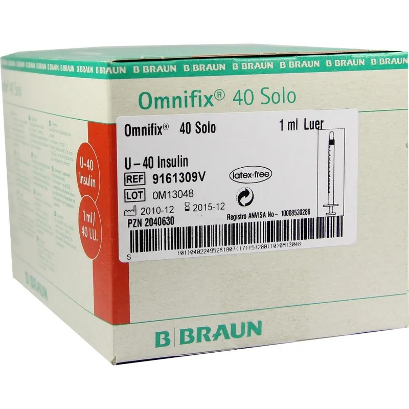 Omnifix 40 Solo Insulinspritzen 1 ml, U-40 (100 Stck.)