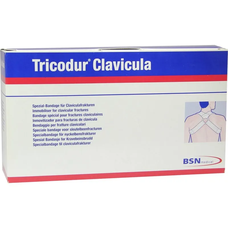 Tricodur Clavicula Spezial-Bandage, Gr. M, weiß, Thoraxumfang 80 - 95 cm