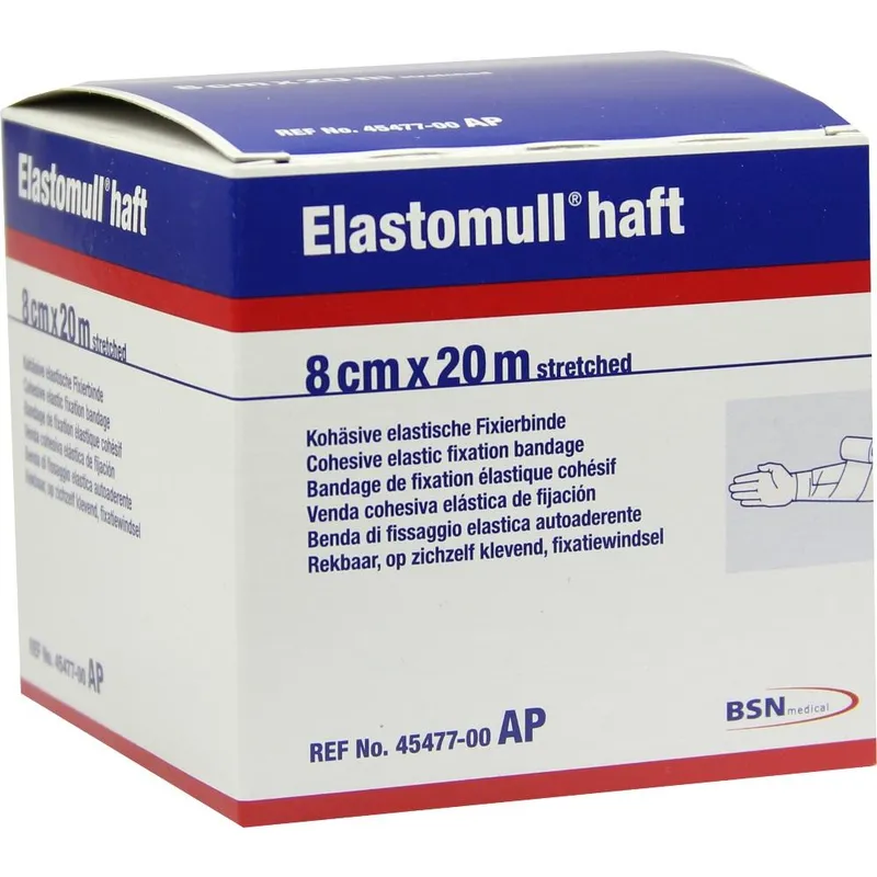 Elastomull haft Fixierbinde, 20 m x 8 cm, weiß