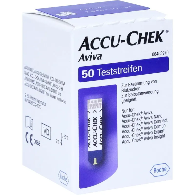 Accu-Chek Aviva Blutzuckerteststreifen, ohne Maltose Interferenz (50 T.)