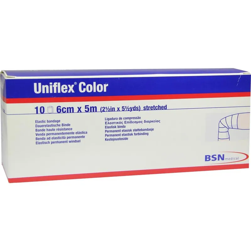 Uniflex color Universalbinde, 5 m x 6 cm, grün