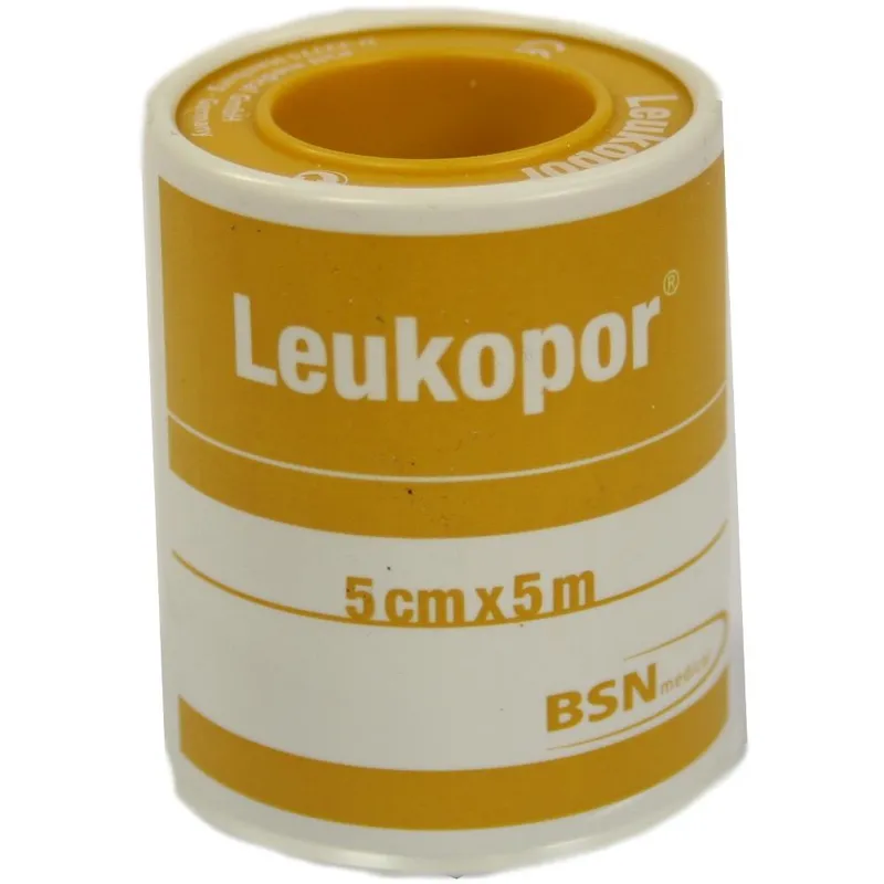 Leukopor Rollenpflaster im Schutzring, 5,0 m x 5,00 cm