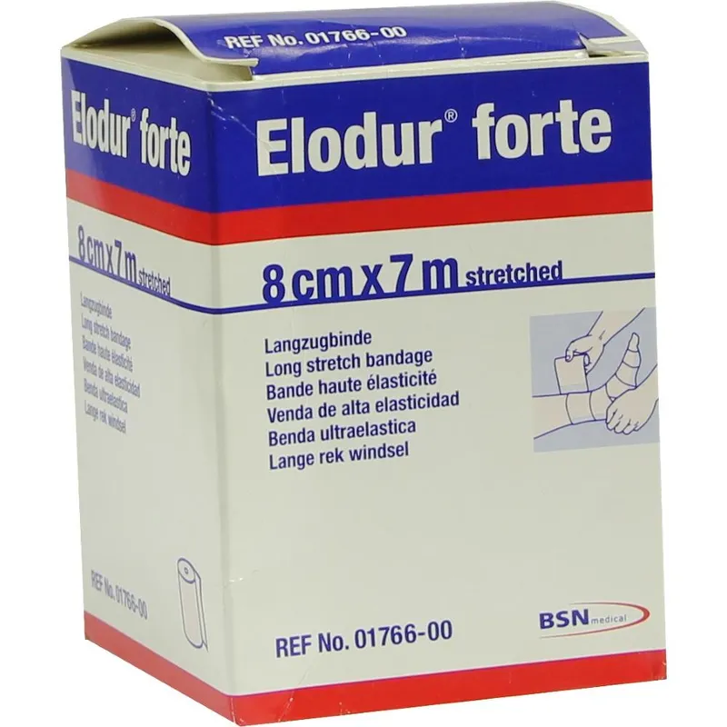 Elodur forte, Stütz- und Entlastungsbinde, 7 m x 8 cm