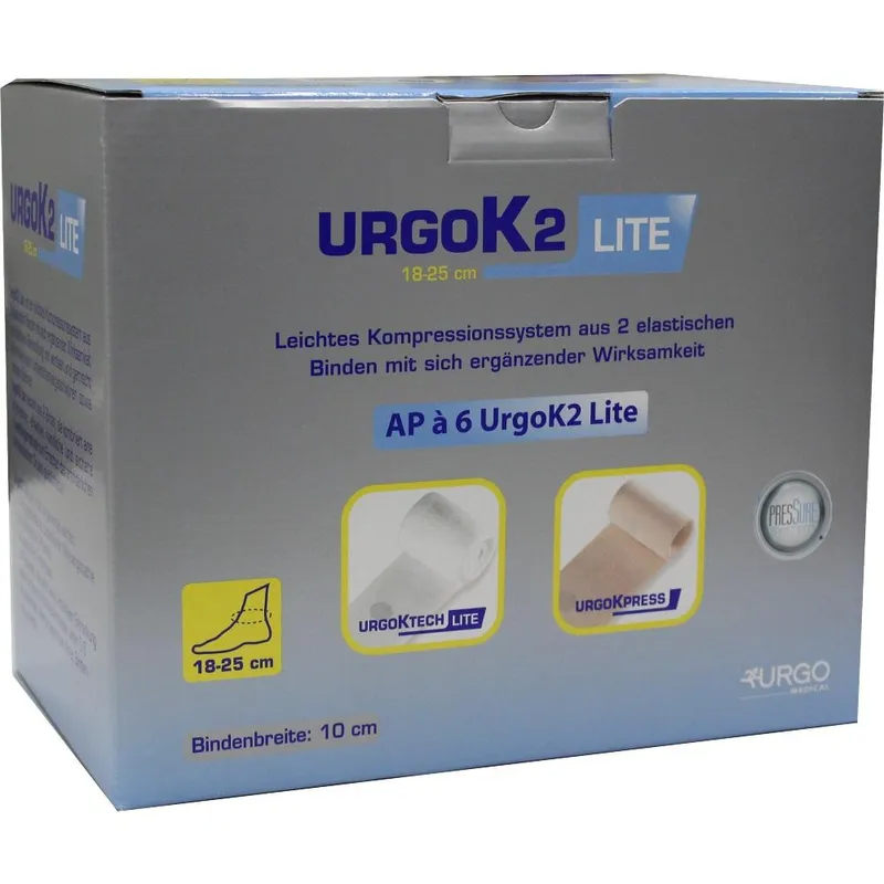 UrgoK2 Lite Kompressionssystem, Knöchelumfang 18 - 25 cm (6 Stck.)