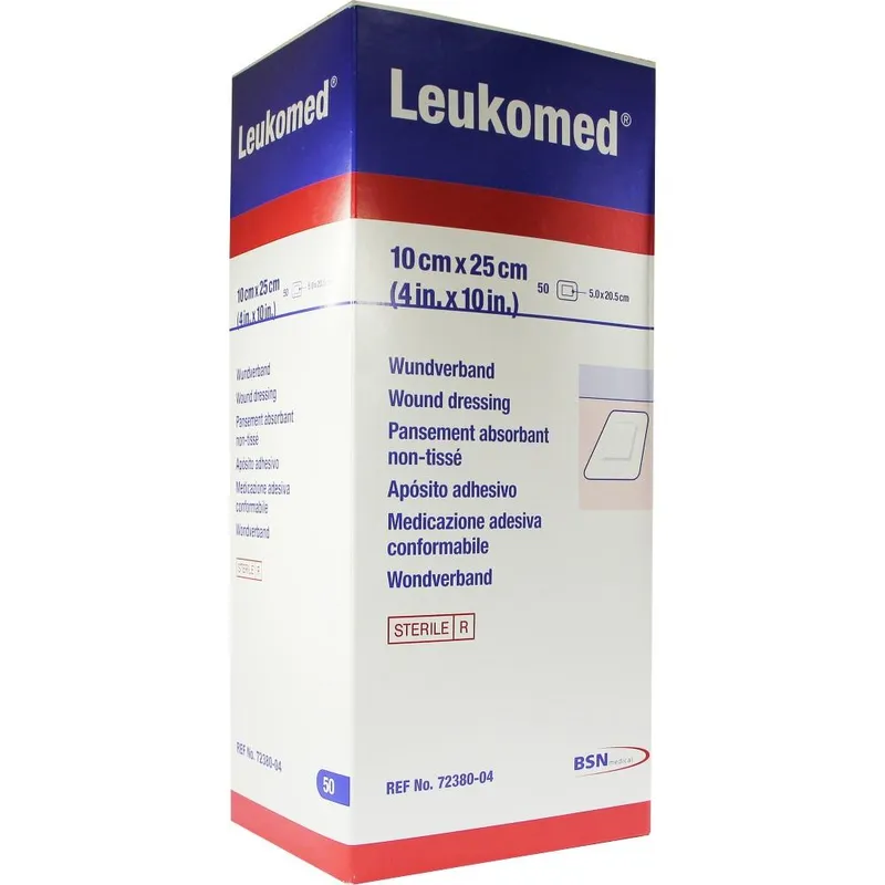 Leukomed Vlies-Wundverband, 10,0 x 25,0 cm, steril (50 Stck.)