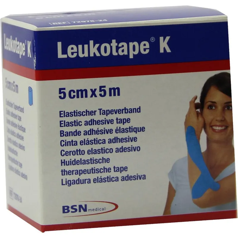 Leukotape K Klebebinde, 5 m x 5,00 cm, hellblau