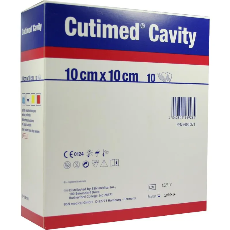 Cutimed Cavity Schaumverband, 10 x 10 cm, steril (10 Stck.)