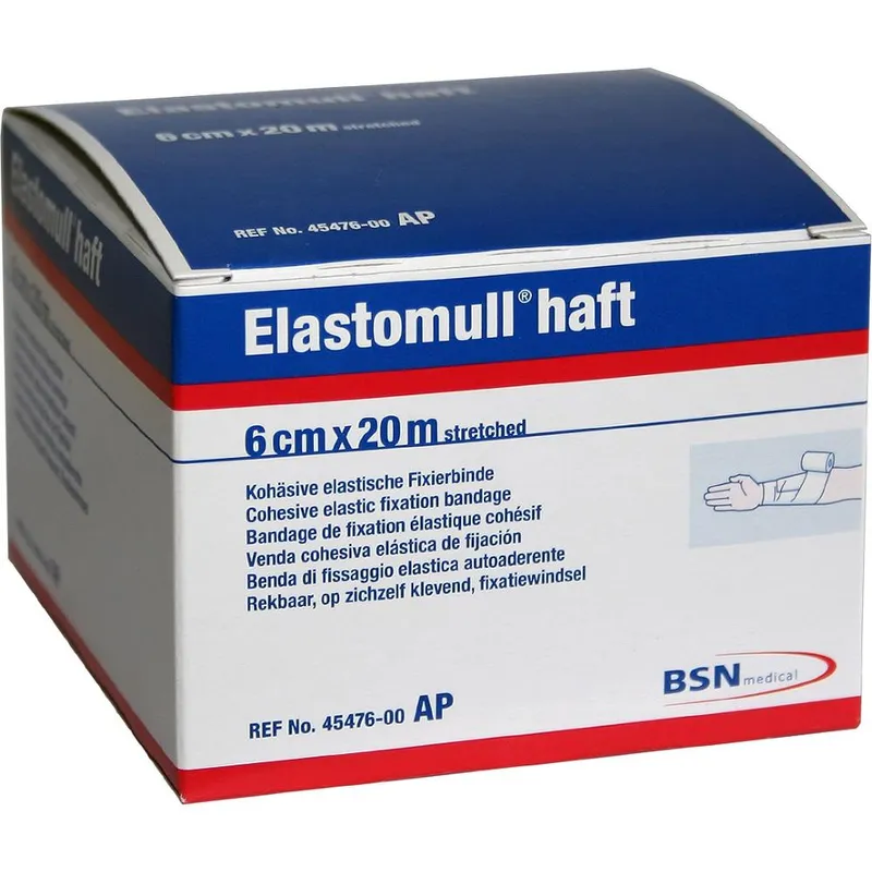 Elastomull haft Fixierbinde, 20 m x 6 cm, weiß