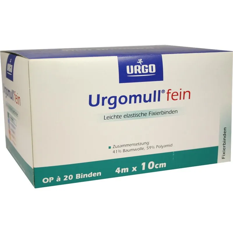 Urgomull fein Fixierbinden, weiß, 4 m x 10 cm (20 Stck.)