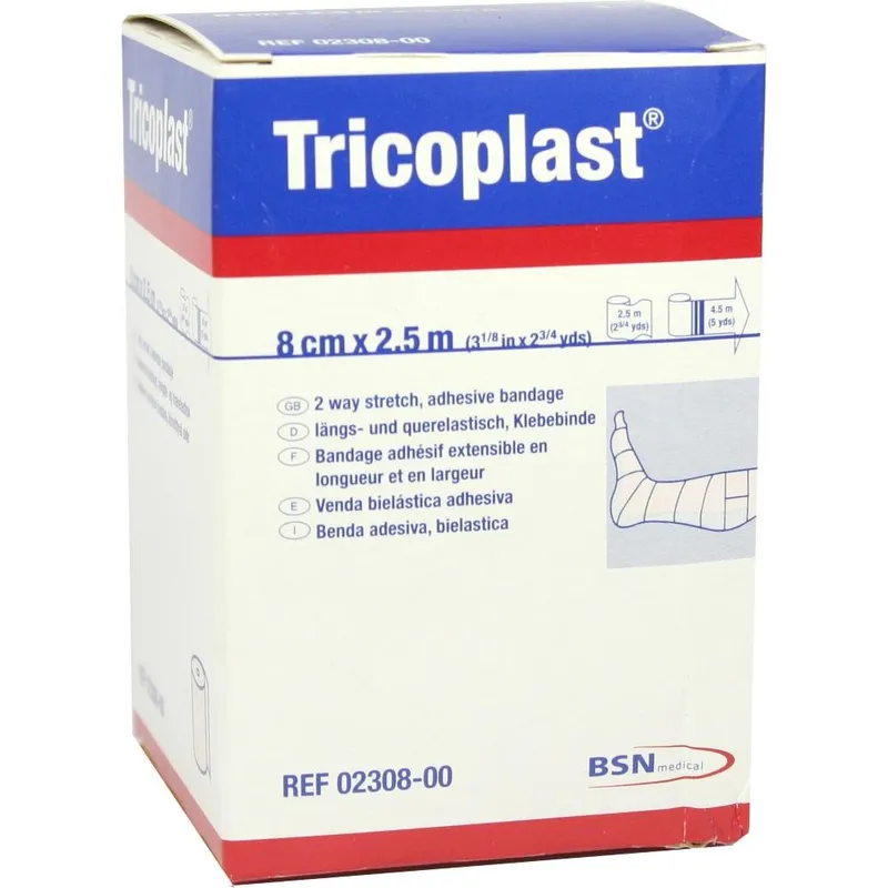 Tricoplast Klebebinde, 2,5 m x 8 cm