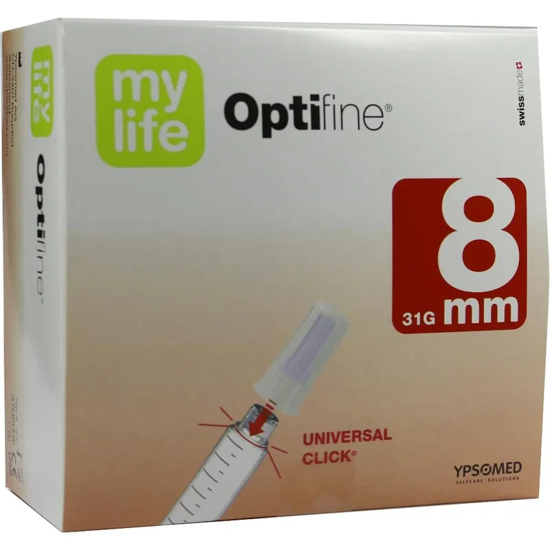 Mylife Optifine Pen-Nadeln, 0,25 x 8 mm (100 Stck.)