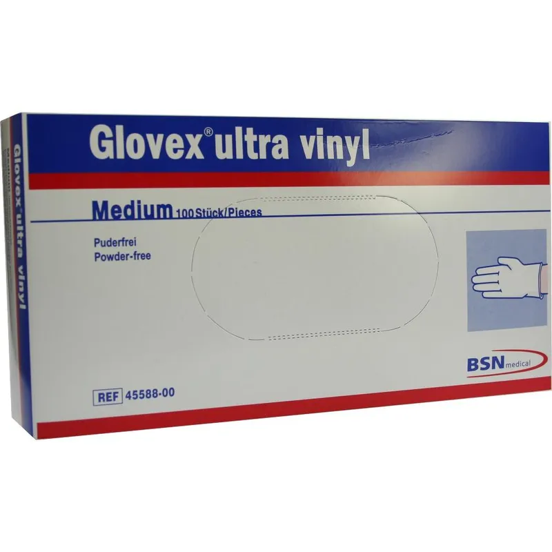 Glovex ultra Vinyl U.-Handschuhe, PF, Gr. 7-8, unsteril (100 Stck.)