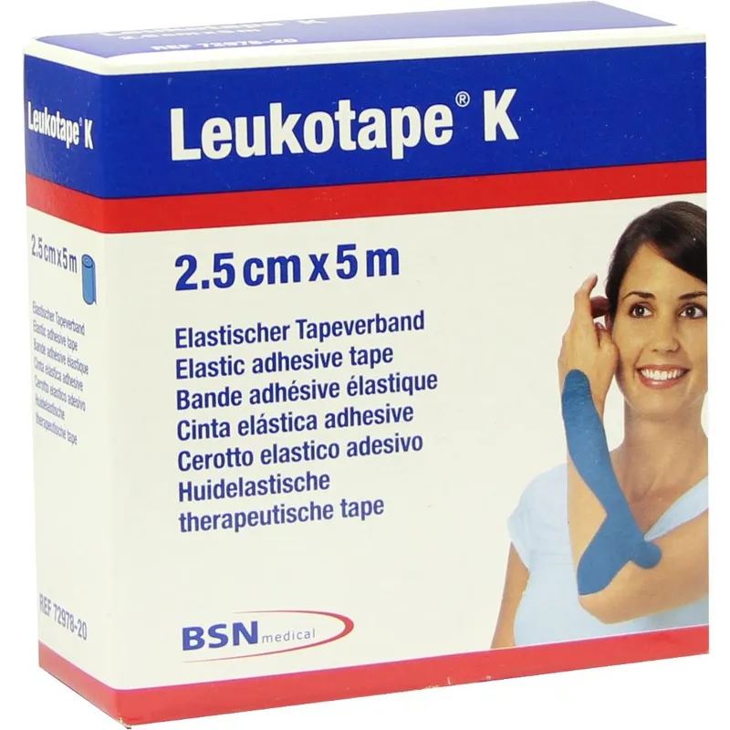 Leukotape K Klebebinde, 5 m x 2,50 cm, blau