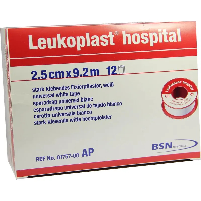 Leukoplast hospital Rollenpflaster, ohne Schutzring, 9,2 m x 2,50 cm, weiß