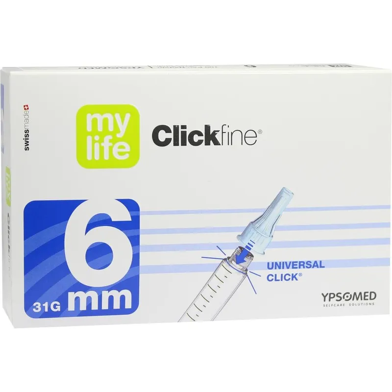 Mylife Clickfine DiamondTip Pen-Nadeln, 0,25 x 6 mm (100 Stck.)