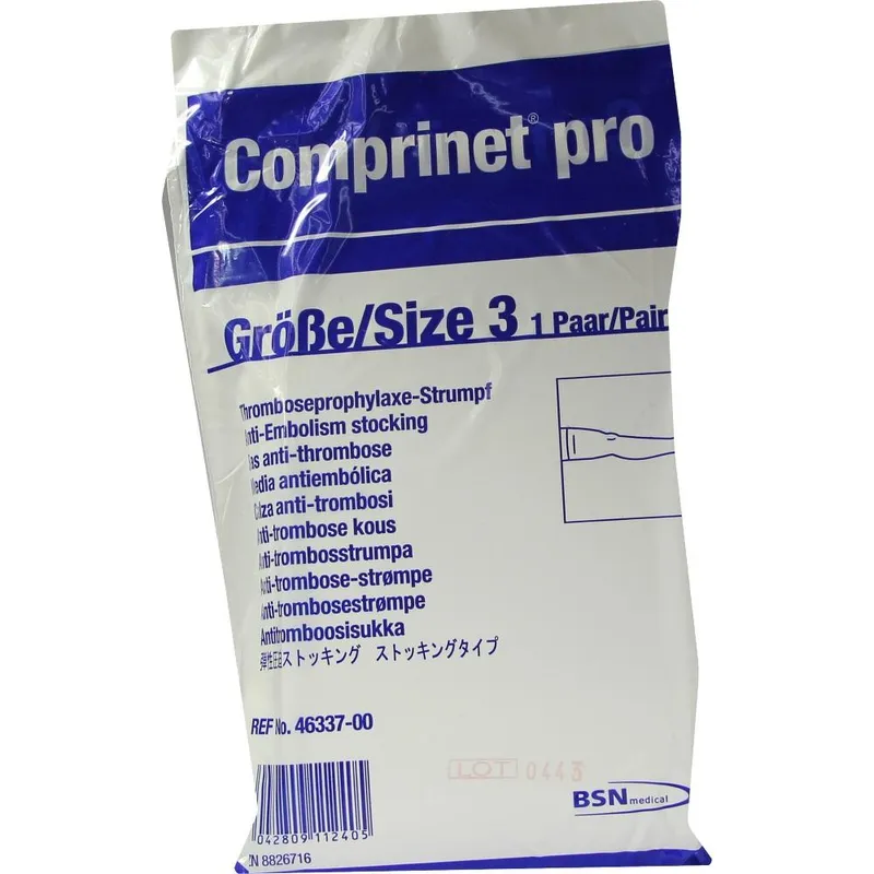 Comprinet pro oberschenkellang, med. Thromboseprophylaxe-Strumpf, Gr. 3