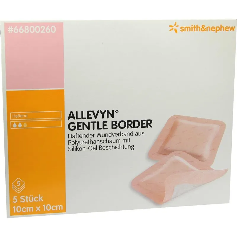 Allevyn Gentle Border steril, 10 x 10 cm, Wundverband (5 Stck.)