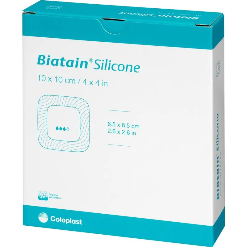 Biatain Silicone Schaumverband steril, 10 x 10 cm (10 Stck.)