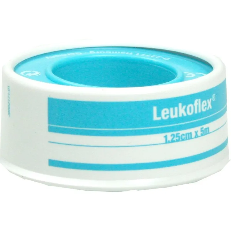 Leukoflex Rollenpflaster im Schutzring, 5,0 m x 1,25 cm, transparent