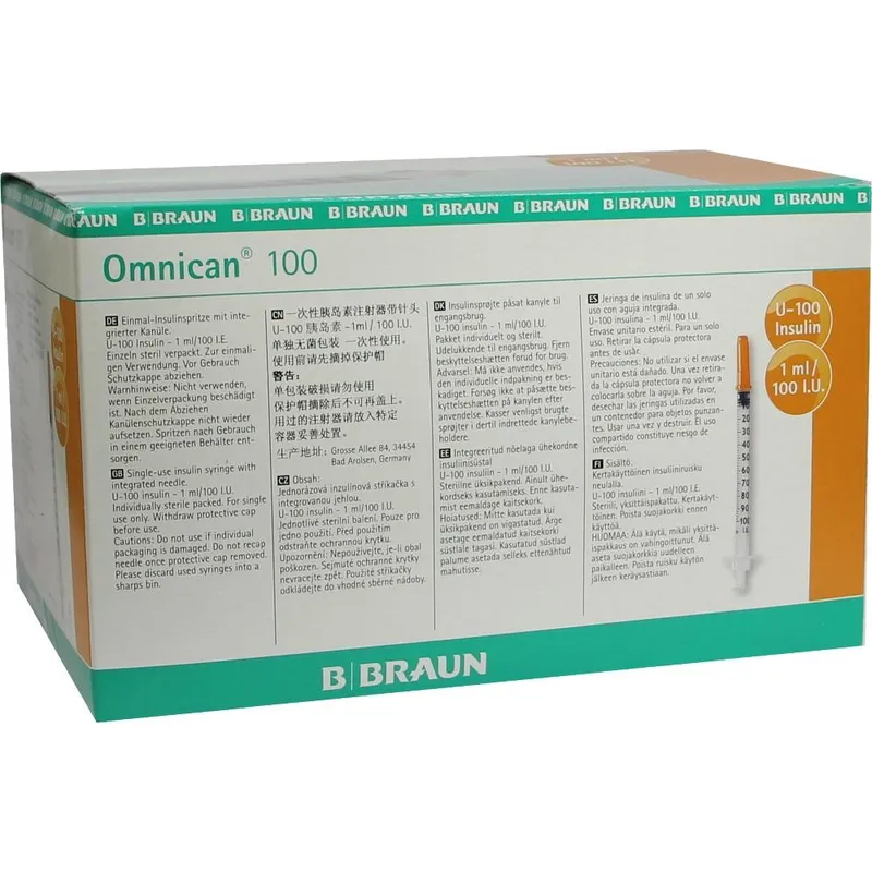 Omnican 100 Insulinspritzen, 1 ml, U-100 (100 Stck.)