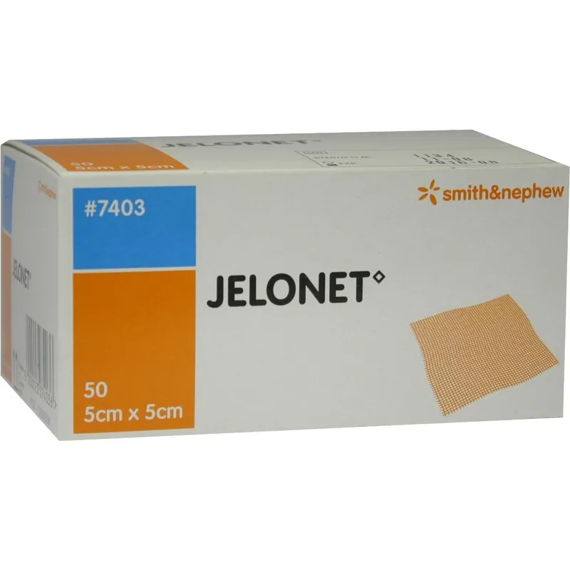 Jelonet steril, 5 x 5 cm (50 Stck.), paraffinbeschichtete Baumwollgaze