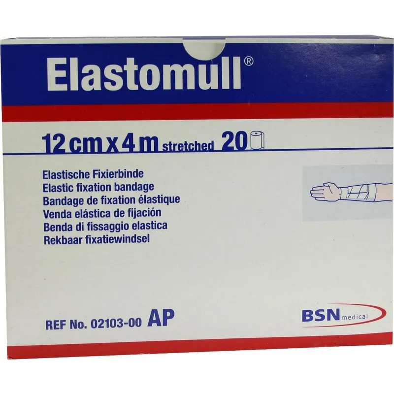 Elastomull Fixierbinde 4 m x 12 cm, weiß