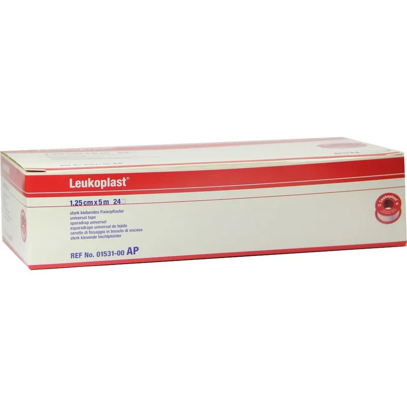 Leukoplast Rollenpflaster ohne, Schutzring, 5,0 m x 1,25 cm, hautfarben