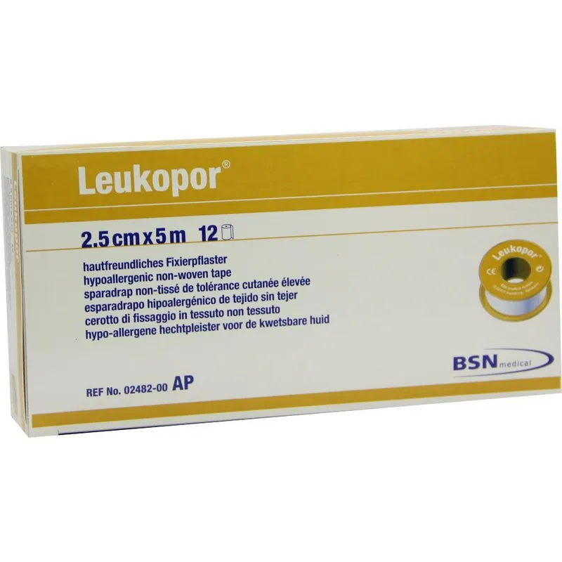 Leukopor Rollenpflaster ohne Schutzring, 5,0 m x 2,50 cm