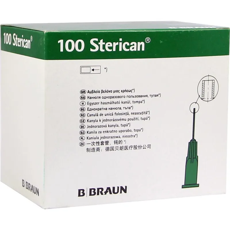 Sterican Mix Kanülen stumpf 21 G x 7/8'', 0,80 x 22 mm, grün (100 Stck.)#9180109B#