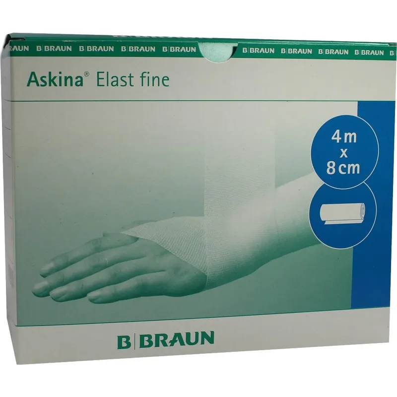 Askina Elast fine Fixierbinden, 4 m x 8 cm, nackt lose (20 Stck.)