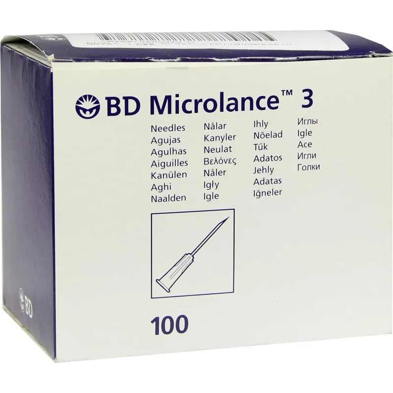 BD Microlance 3 Insulinkanülen, 26 G x 1/2'', 0,45 x 13 mm (100 Stck.)